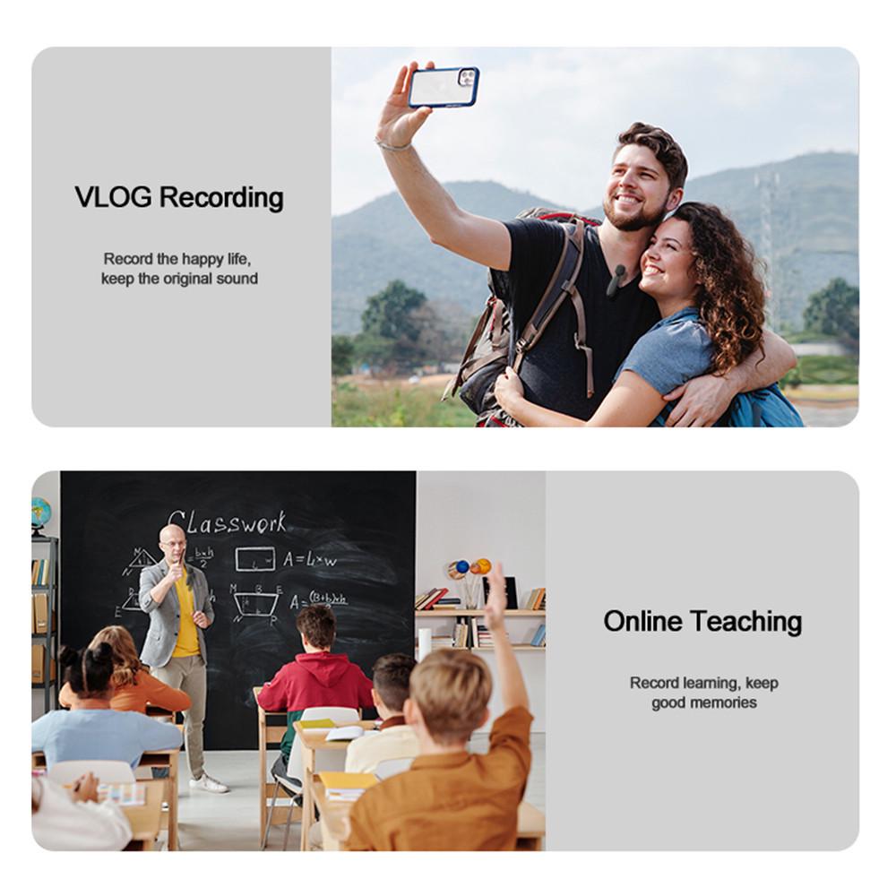 Portable Wireless Lavalier Microphone for Audio & Video Recording – Mini K1