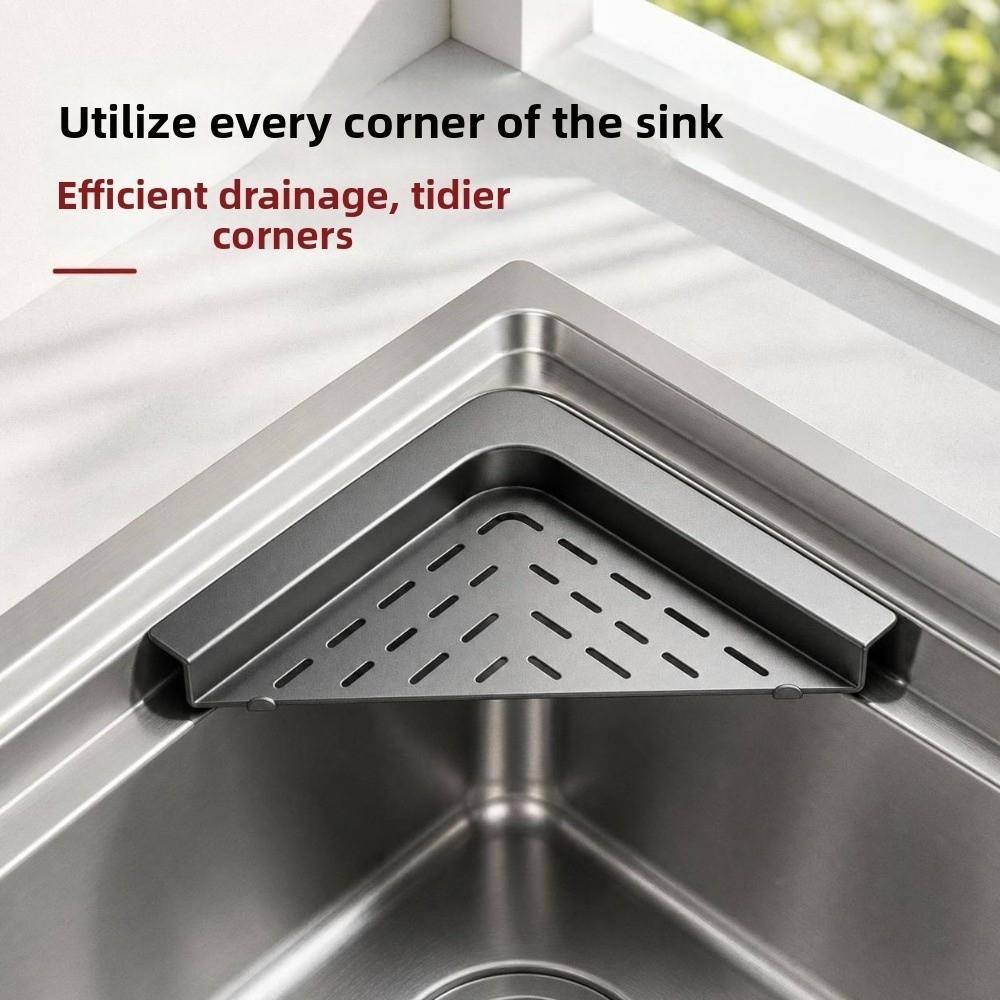 Waterproof Sponge Drying Rack Punch-free Sink Storage Holder Sink Corner Rack Bathroom