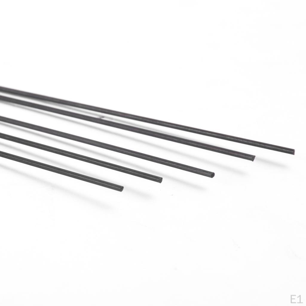 Pack of 5 Carbon Fiber Rods Bars RC Making Repairing Accs 2.5x200mm