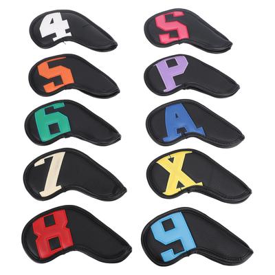 PU Golf Club Head Cover Golf Iron Club Head Covers Headcovers for Golfer Lovers Dazzling Colorful
