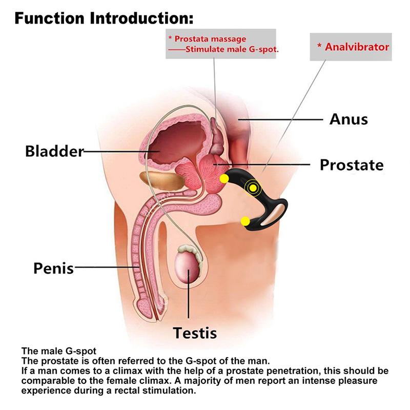 12 Frequency Double Vibration Wireless Remote Control Backyard Prostate Massage Stick