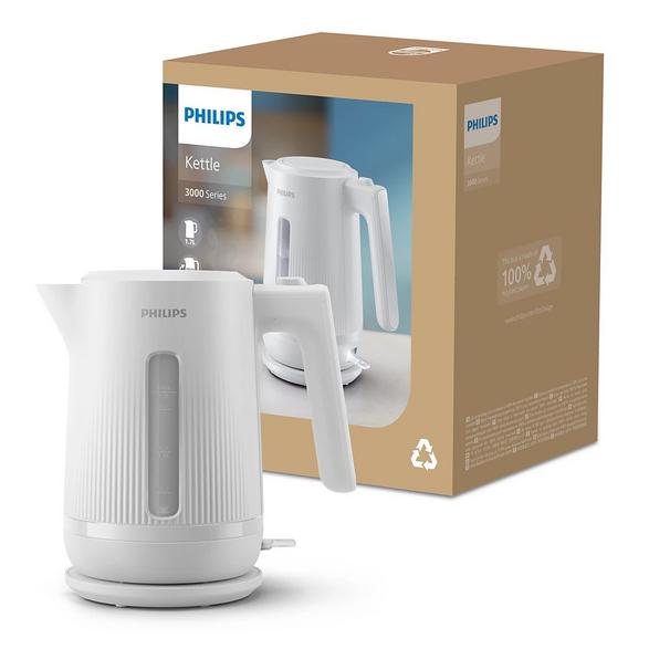 PHILIPS HD9411/00 Series 3000 Cordless Kettle, White