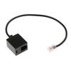 RJ9 4P4C Male Plug To RJ9 Modular Female Connector Handset Adapter Splitter 24.5cm / 9.64 Inch