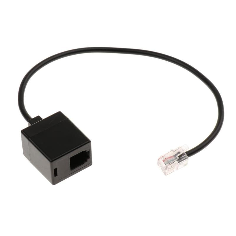 RJ9 4P4C Male Plug To RJ9 Modular Female Connector Handset Adapter Splitter 24.5cm / 9.64 Inch