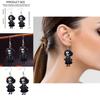 Black Halloween Themed Skull Rose Girl Four Pattern Women Earrings Acrylic