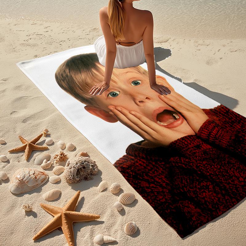 Home Alone Fashion Beach Towel: Ideal for Summer Adventures Soft, absorbent and quick drying suitable for swimming and bathing
