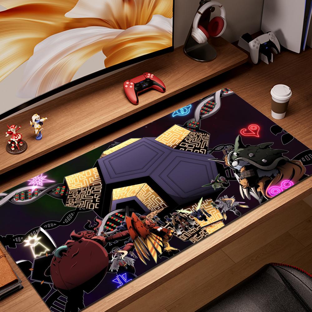 HYBXAXC Kawaii Mouse Pad Anime Digimon Pc Gamer Desk Mat Accessories Keyboard Deskmat Computer Mat Rug Laptop Hot