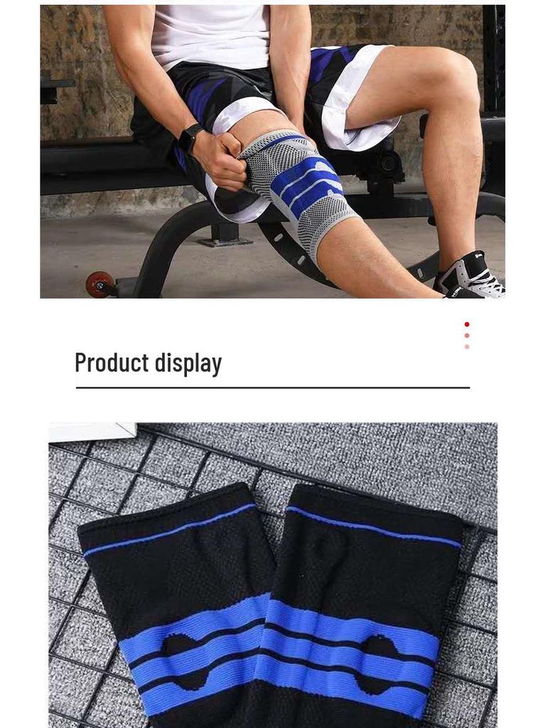 Silicone Spring Support Knee Pad for Sports: Cycling, Basketball, Mountaineering, Running, Fitness