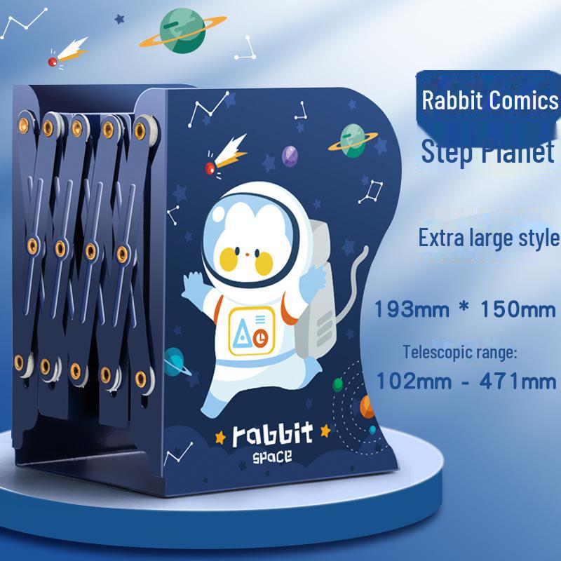 Verstellbarer Metall-Buchständer mit Desktop-Aufbewahrung