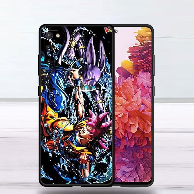 Anime Case for Samsung Galaxy S20 FE S9 S21 S10 S22 Ultra 5G S21 Plus S7 S10e S8 Black Soft Bumper Dragon G-Gokus Cover Funda