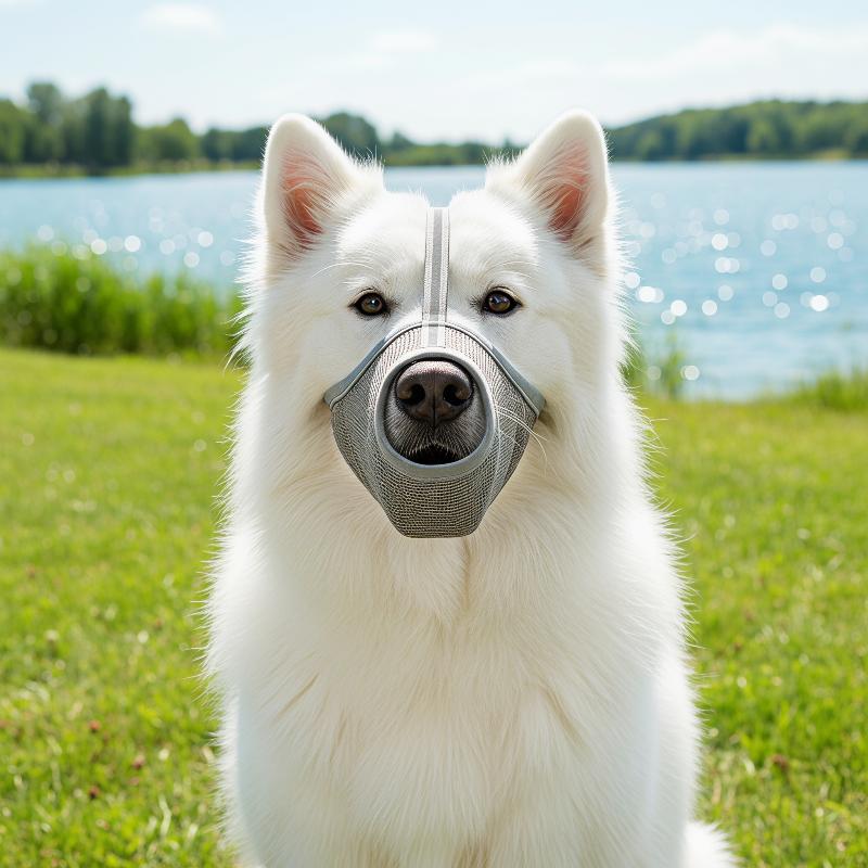1Pcs Breathable Mesh Dog Muzzle Anti Bite Barking Soft Adjustable Pet Muzzle For Medium Large Dogs Training Walking Outdoor Use