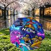 Custom Name Personalized Power Rangers Print Umbrella, Auto Open Close, 8‑Rib Sturdy Frame, Commute Camping Hiking Use, Birthday Gift