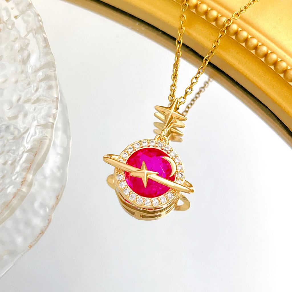 Colorful Planet Necklace Pendant for Women