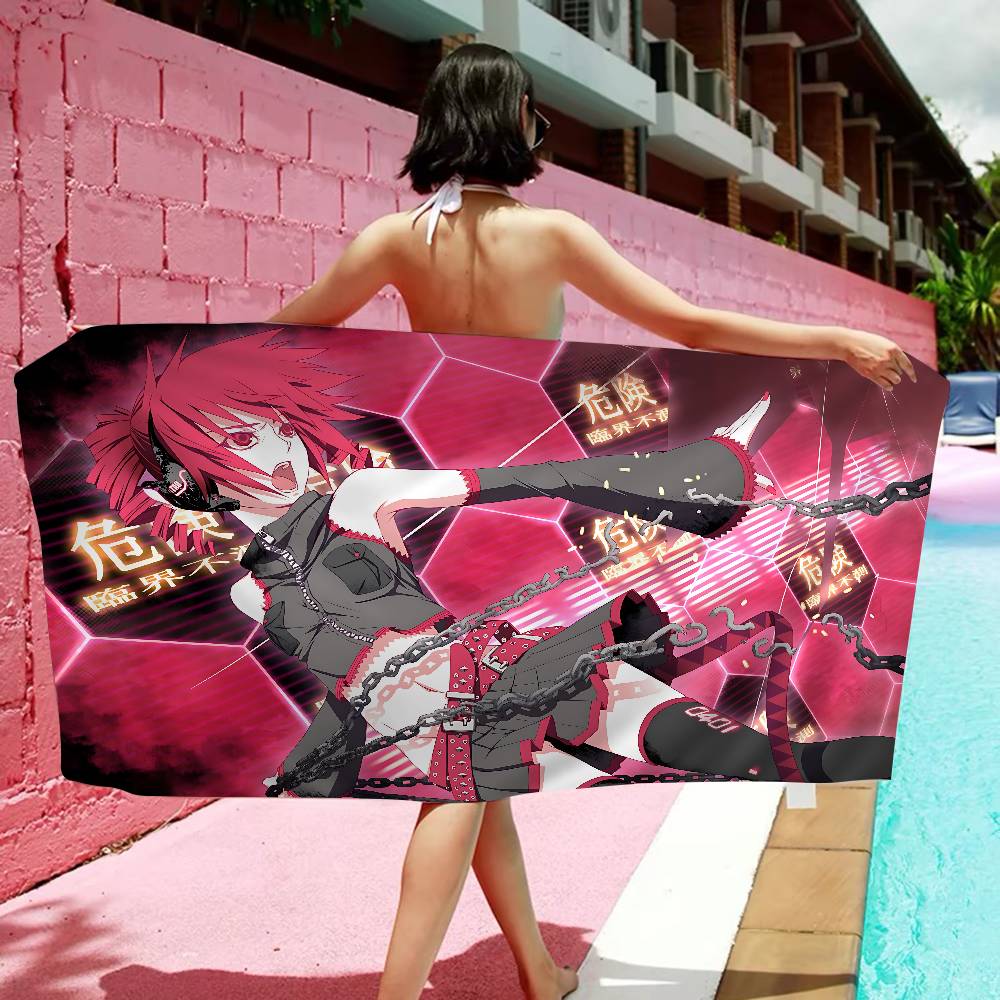 Singer Kasane Teto Microfiber Blanket Quick Drying Beach Towels Oversized Printing Super Absorbent Pool Towel Blanket