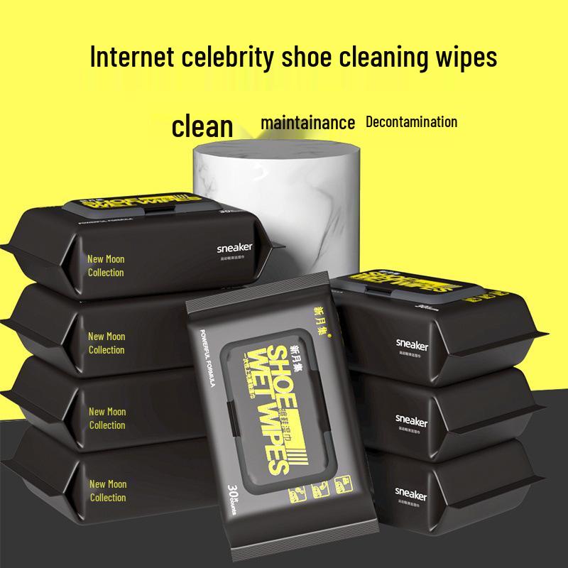 Disposable Shoe Cleaning Wipes with Gentle Formula for Quick Stain Removal - No Wash Needed