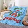 The Smurfs Flannel Blanket, High quality Comfortable for All Seasons, Home Decor, Warmth and Comfort