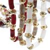 New Colorful Chunky Bamboo Tube Beaded Acrylic Choker for Women Man Statement Elbow Stack Necklace French Trendy Jewelry Gift
