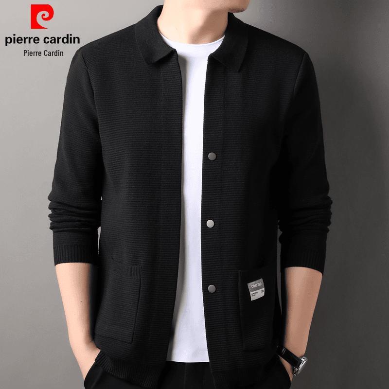 Pierre Cardin Men's Long-Sleeve Knit Cardigan Jacket for Spring and Autumn