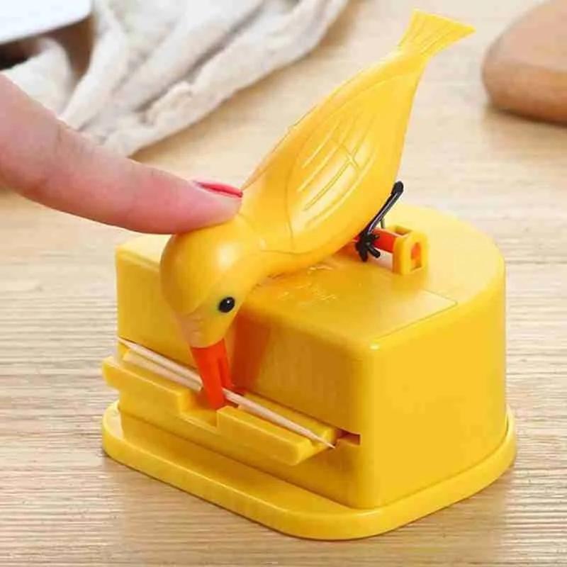 New Small Bird Toothpick Container Automatic Toothpick Dispenser Toothpick Holder Home Decoration Kitchen Accessories