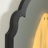 Halloween Novelty Ghost Mirror Light-up Hologram Ghost Mirror with LED Light for Haunted House Indoor Bedroom Kitchen Fireplace Decor