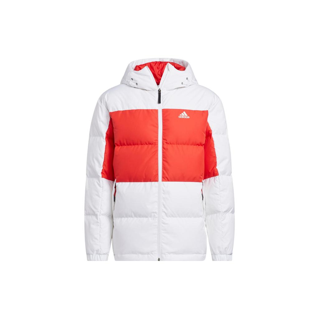 Adidas Logo Patchwork Hooded Long Sleeve Down Jacket Men Outerwear Multicolor HN2091