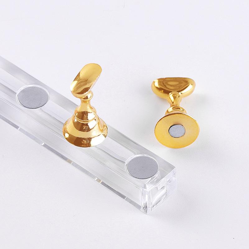 5/30pcs/Set Magnetic Nail Holder False Nail Tip Practice Stand Crystal Base Holder Nail Art Display For Art Salon DIY & Practice