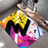 Abstract Graffiti Art Carpet suitable as a non-slip mat for the living room or bedroom sofa