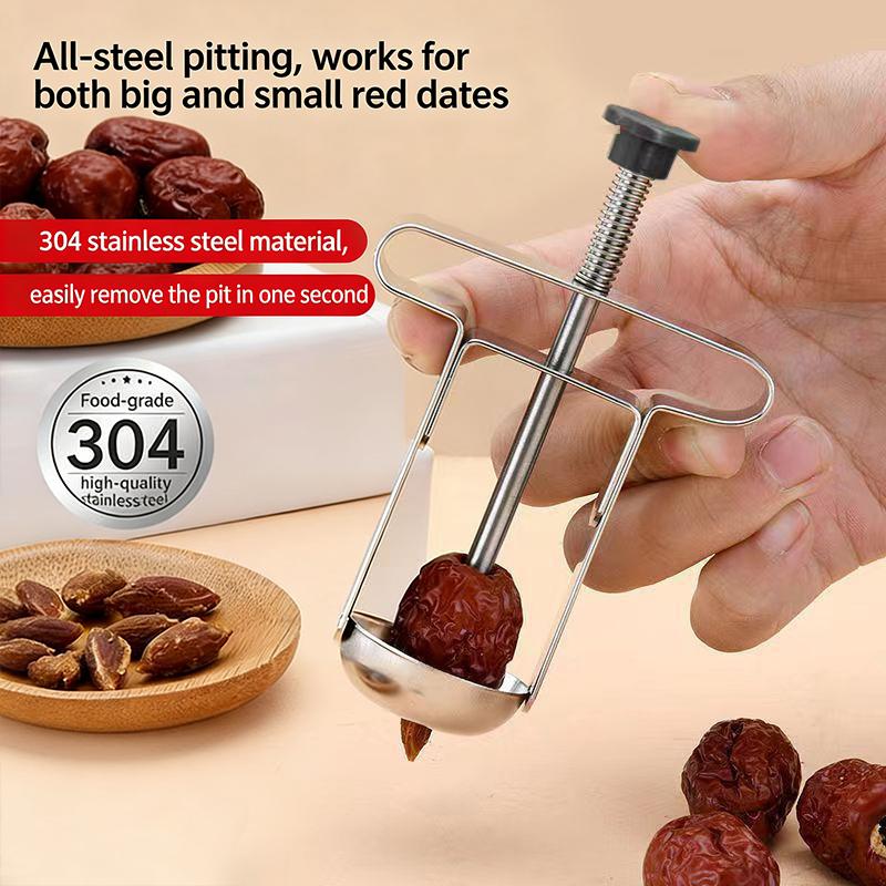 Stainless Steel Jujube Pit Remover Household Hawthorn Core Extractor Multi-Functional Tool