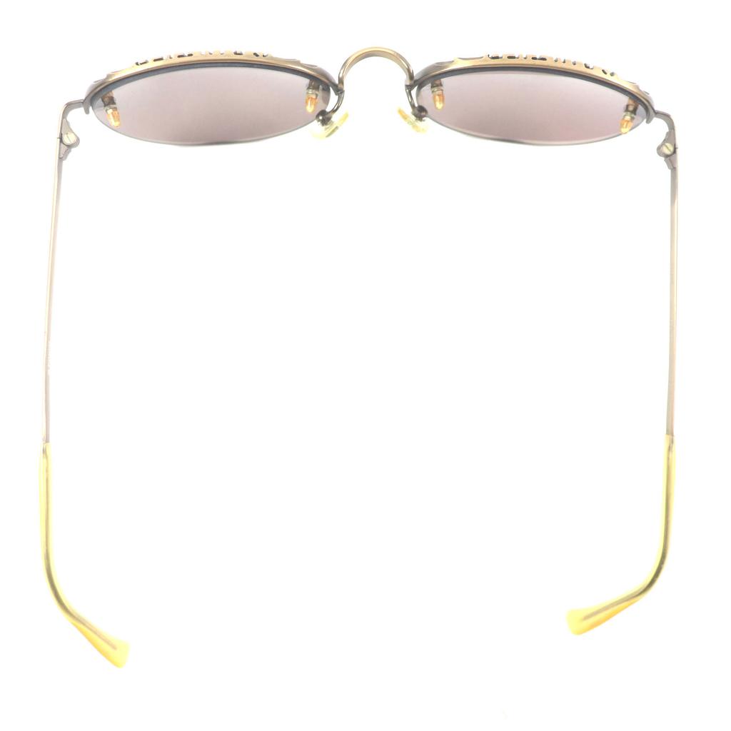 Very Good JEAN-PAUL GAULTIER sunglasses Old logo engraved half rim gold mens 56-3175 Used