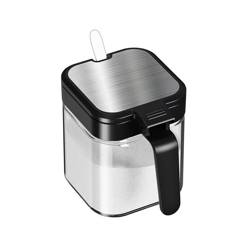 Ruhan Airtight Glass Spice Jar Set with Spoons