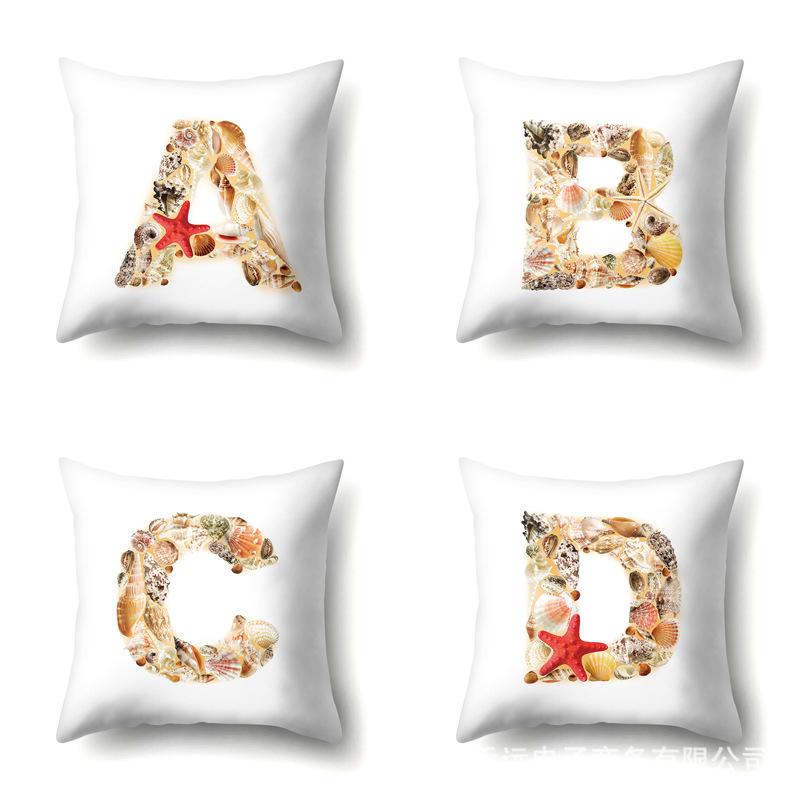Polyester Pillowcase Automobile Decoration Home 26 English Letter Printed Pillowcase
