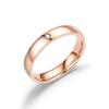 Anillo Minimalista de Banda con Diamantes Estilo Japonés Coreano para Mujer - Anillo de Pareja de Moda