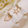 Baroque Sweet Luxurious Imitation Pearl Heart Shaped Pentagram Bracelet