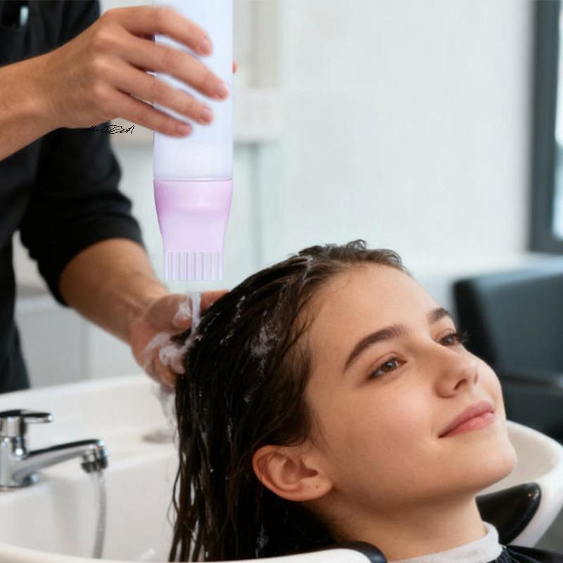 1 szt. 170 ml Plastikowa butelka z aplikatorem do wyciskania na olej do włosów, farbę, szampon do koloryzacji włosów, do czyszczenia na sucho, fryzjerska