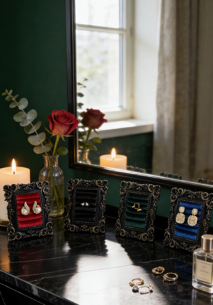 Gothic Dark Style Earring, Nail Art & Jewelry Display Frame
