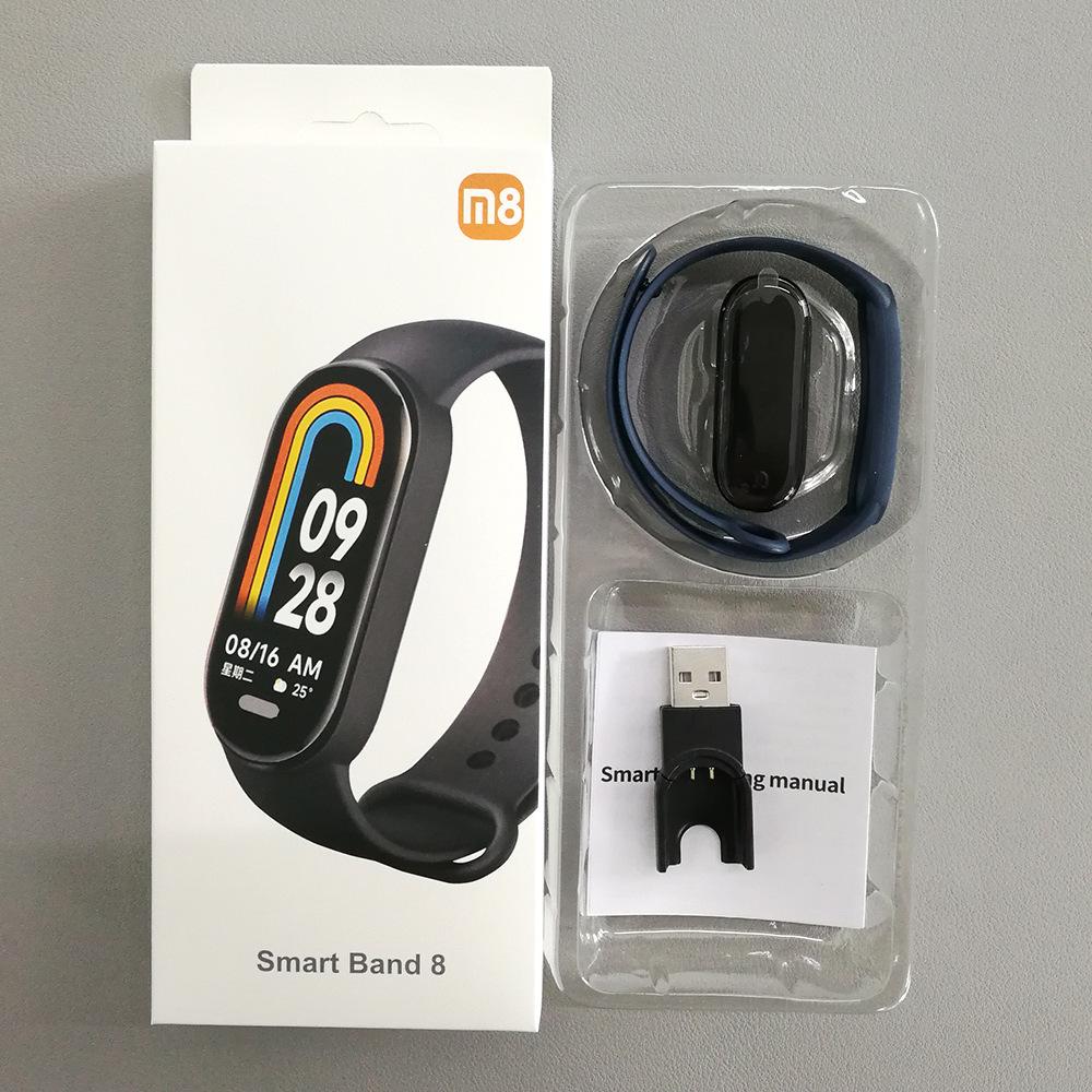 M8 Smart Bracelet: Sport Pedometer, Heart Rate, Blood Pressure & Oxygen Monitor with Bluetooth Connectivity