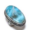 Republic Larimar gemstone 925 Sterling Silver Jewelry Ring Size 8