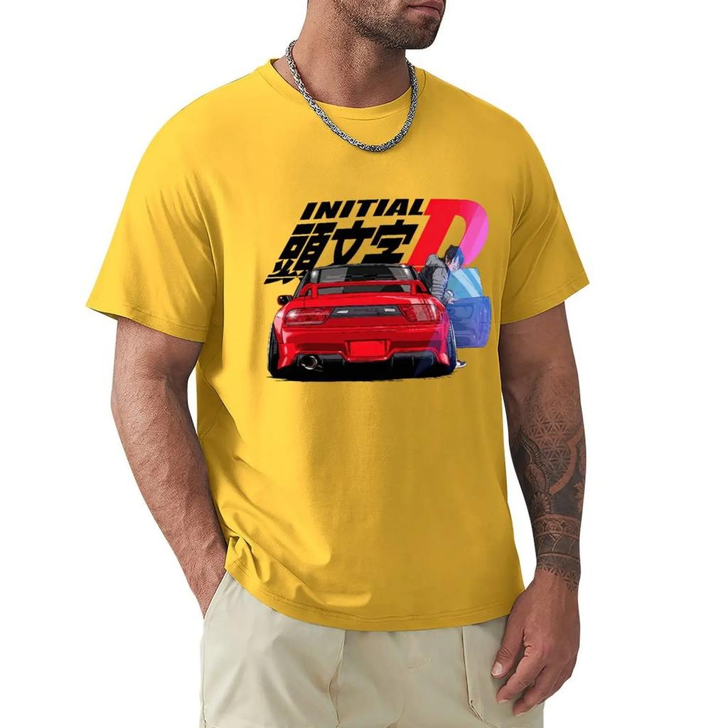 Initial D Movie T Shirt Harajuku Short Sleeve T-shirt 100% Cotton Graphics Tshirt Tops