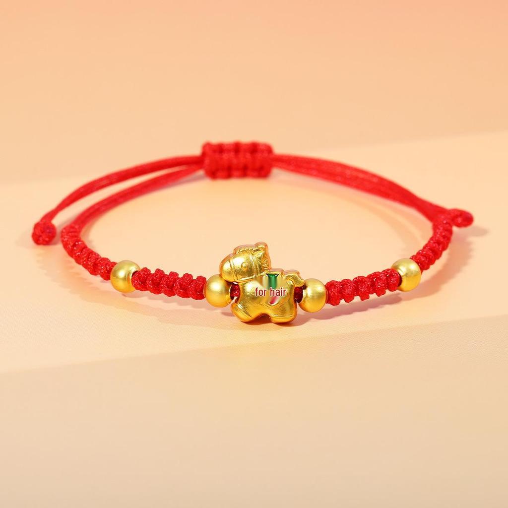Year of the Horse Zodiac Bracelet - Red String Handmade Couples Charm for Men and Women, New Year Gift Jewelry