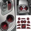 For Dodge Challenger Accessories 2015-2024  Fits Cup Holder Ert Anti-Dust Mats Door Pocket Center Console Liners(Black Trim) - 11 PCS Set