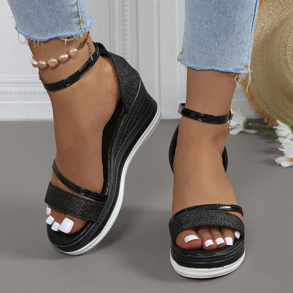 Fashion Summer New Super High Heel Women Sandals Women's Versatile Platform Flatform Shoes with A Straight Strap Sandals High Heels