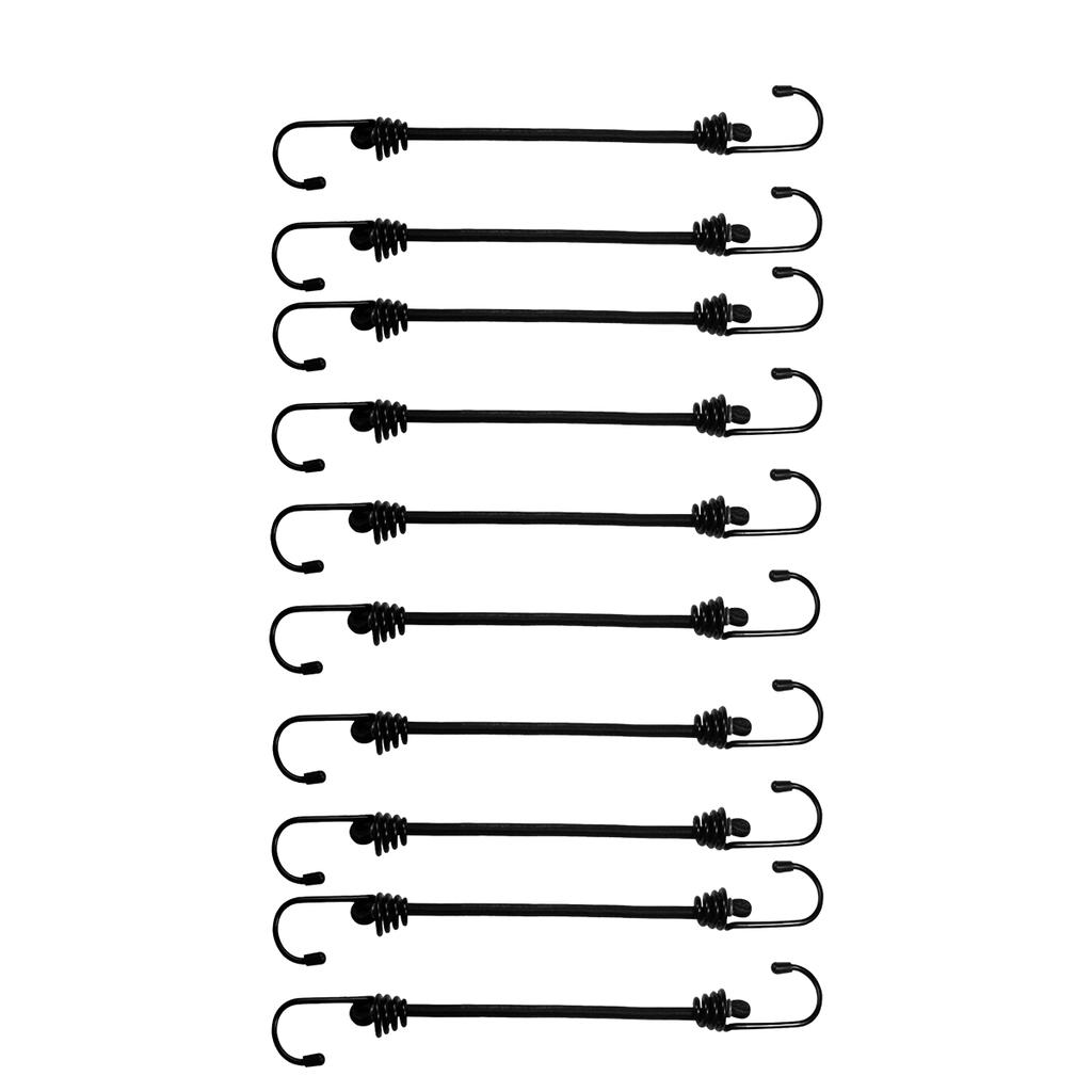 24 Inch Bungee Cords With Hooks Heavy Duty Elastic Tie Down Straps For Tarps Luggage Tent Bike Camping Garden