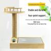Solid Wood Cat Climbing Frame with Scratch Board