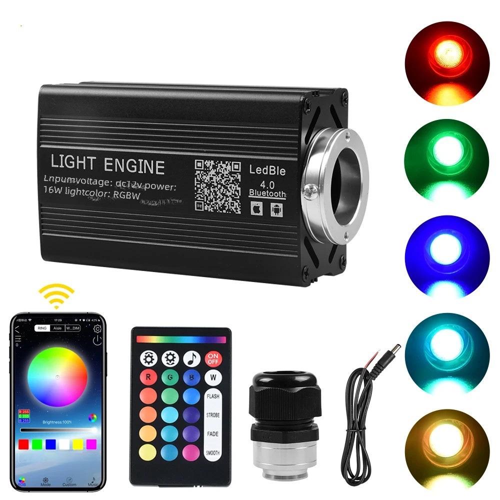 RGBW Sternenhimmel LED-Licht-Kit mit Glasfaser-Kabel, Mobile App, Sprach- und Fernbedienung