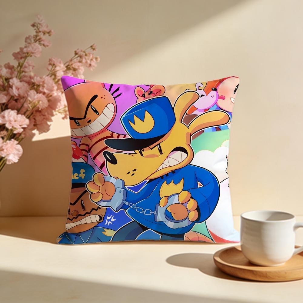 Stylish DDog Manied Cushion Cover Stylish Washable Pillow Cover Ideal for Couch Bedroom Car Decoration