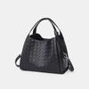 Woven Vegetable Basket Handbag Women's Autumn and Winter Niche Design High-end Messenger Bag Leather Bucket Tote Bag
