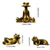 Vintage Bronze Color Frog Incense Holder - Decorative Metal Ornament for Office Desk, Tea Room & Home