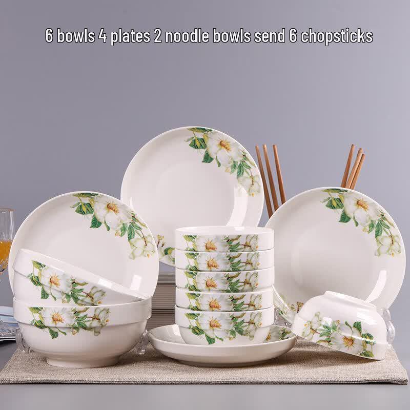 Qiwei 18-Piece Chinese Dinnerware Set