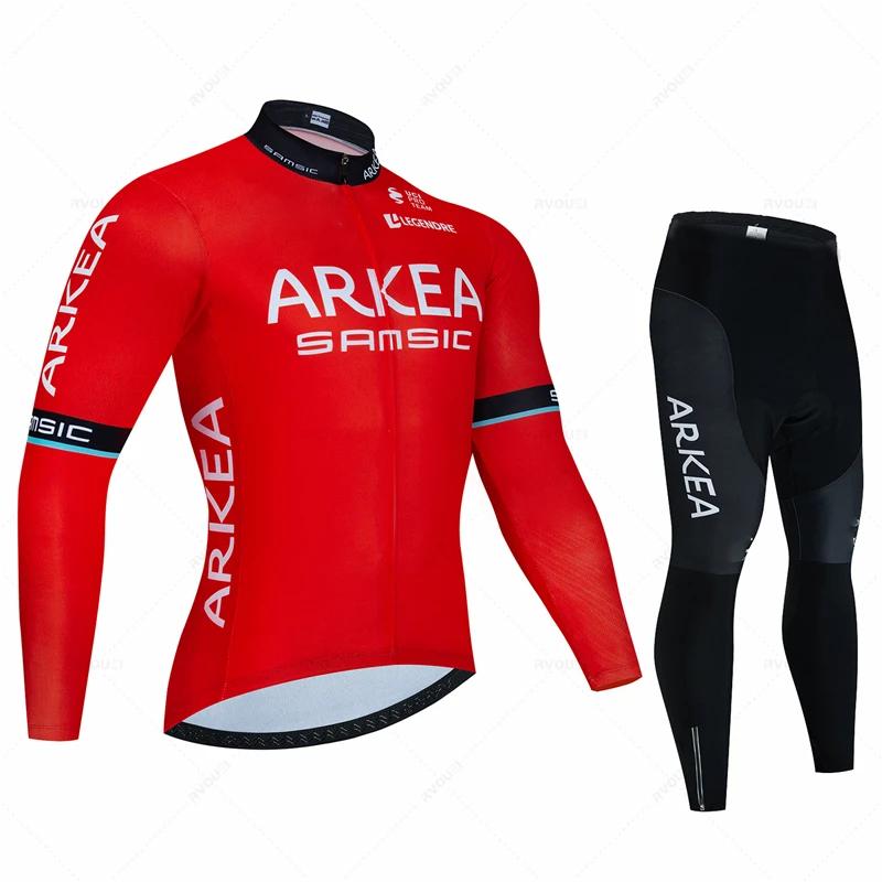 Men Bike Suit 19D Gel Pad Pants Autumn MTB Maillot Ciclismo Clothing Bicycle Uniform 2026 Long Sleeved Autumn Breathable Cycling Suit Set
