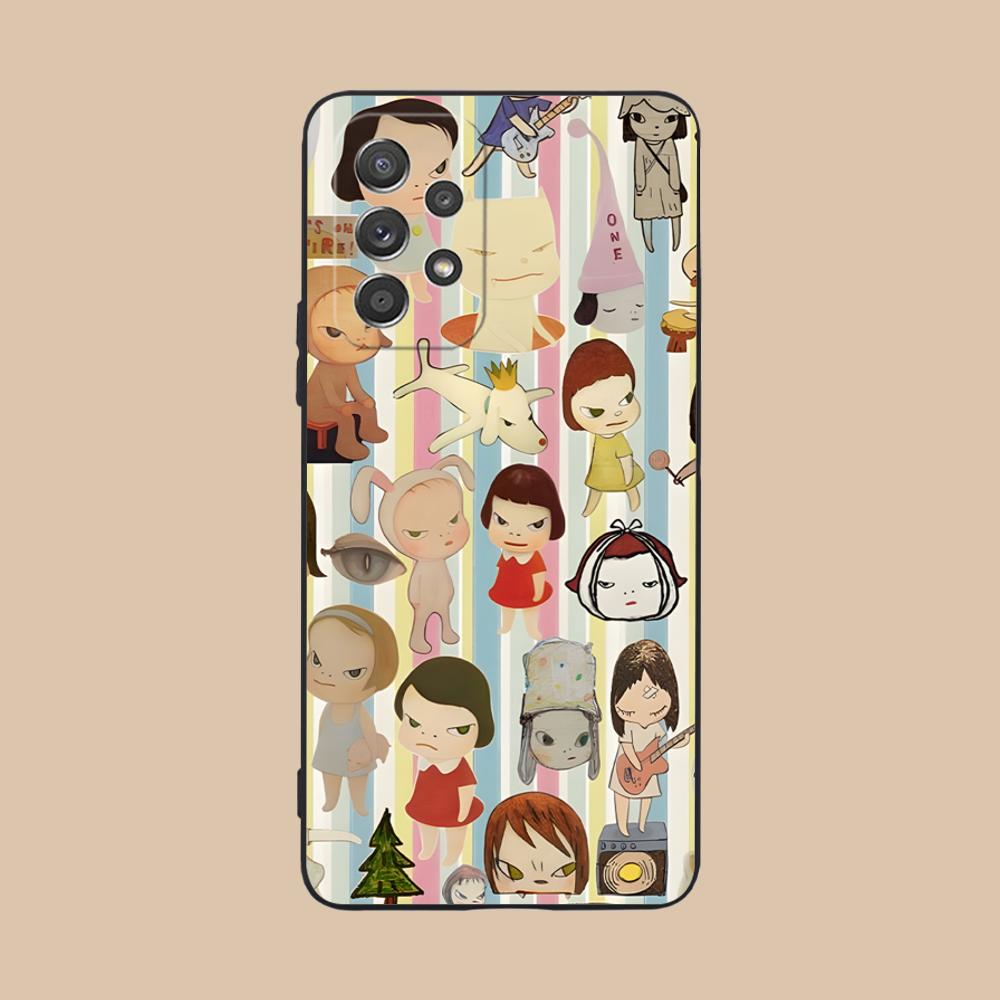 Anime Yoshitomo Nara Phone Case for Samsung Galaxy M55 54 42 35 34 33 32 23 22 15 14 13 12 F55 5G Colorful Cover Pretty Cover
